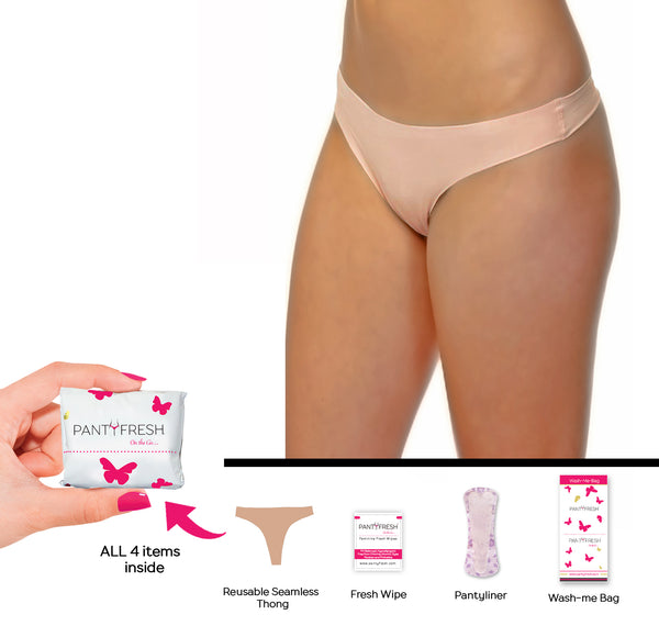 On the Go Emergency Thong Underwear kits by Panty Fresh